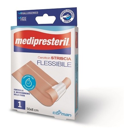 Cerotto in striscia medipresteril flessibile 50x8cm
