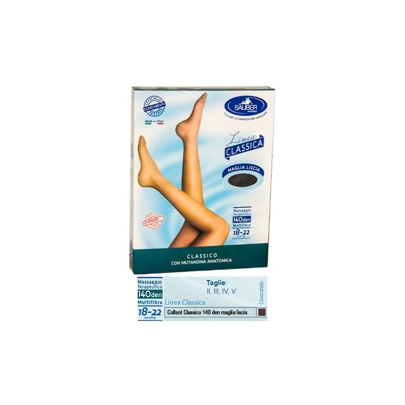 Sauber classico collant 140 denari maglia liscia cioccolato4 Sauber classico collant 140 denari maglia liscia cioccolato4