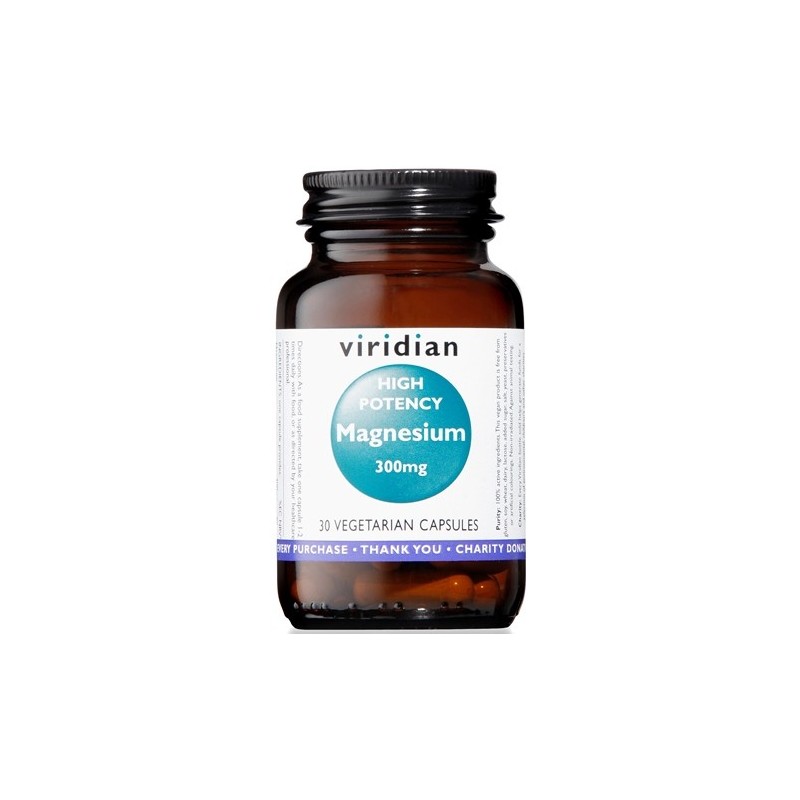 Viridian magnesium 300mg high potency 30 capsule viridian magnesio superiore alta concentrazione