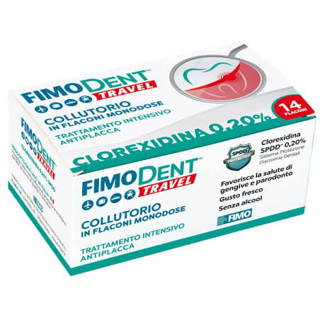 Fimodent travel collutorio clorexidina spdd 0,20% 14 flaconcini monodose 10 ml