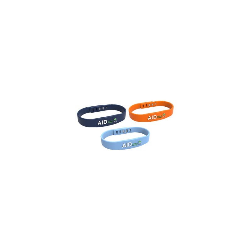Aidme bracciale salvavita blu con sistema nfc Aidme bracciale salvavita blu con sistema nfc