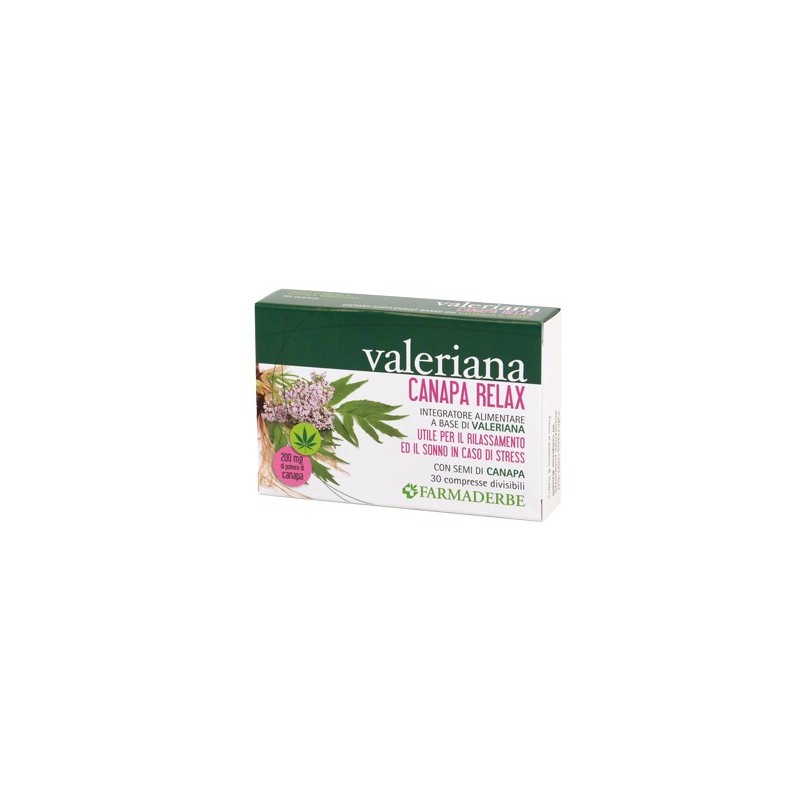 Valeriana canapa relax 30 compresse divisibili Valeriana canapa relax 30 compresse divisibili