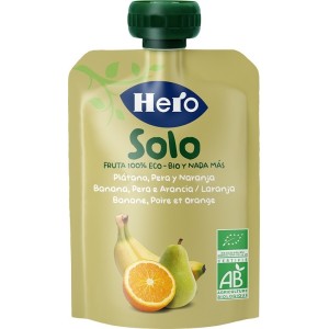 Hero solo frutta frullata 100% bio banana pera arancia 100 g