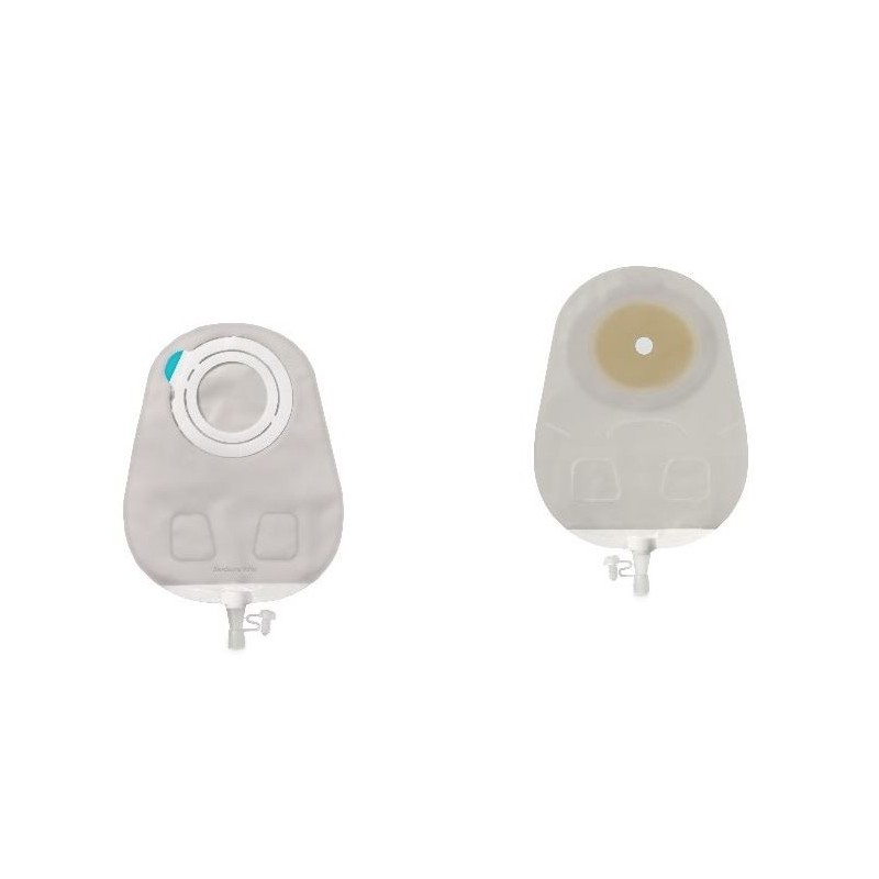 Sensura mio flex sistema 2 pezzi con aggancio adesivo saccamultichamber per urostomia trasparente 50mm da 550 ml 30 pezzi