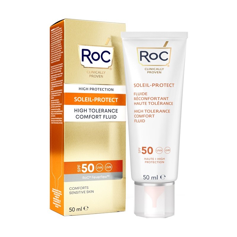 Roc fluido solare viso spf 50 elevata tollerabilita' 50 ml Roc fluido solare viso spf 50 elevata tollerabilita' 50 ml