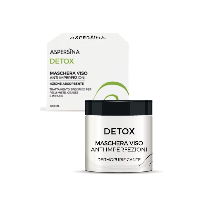 Aspersina detox maschera viso 100 ml Aspersina detox maschera viso 100 ml