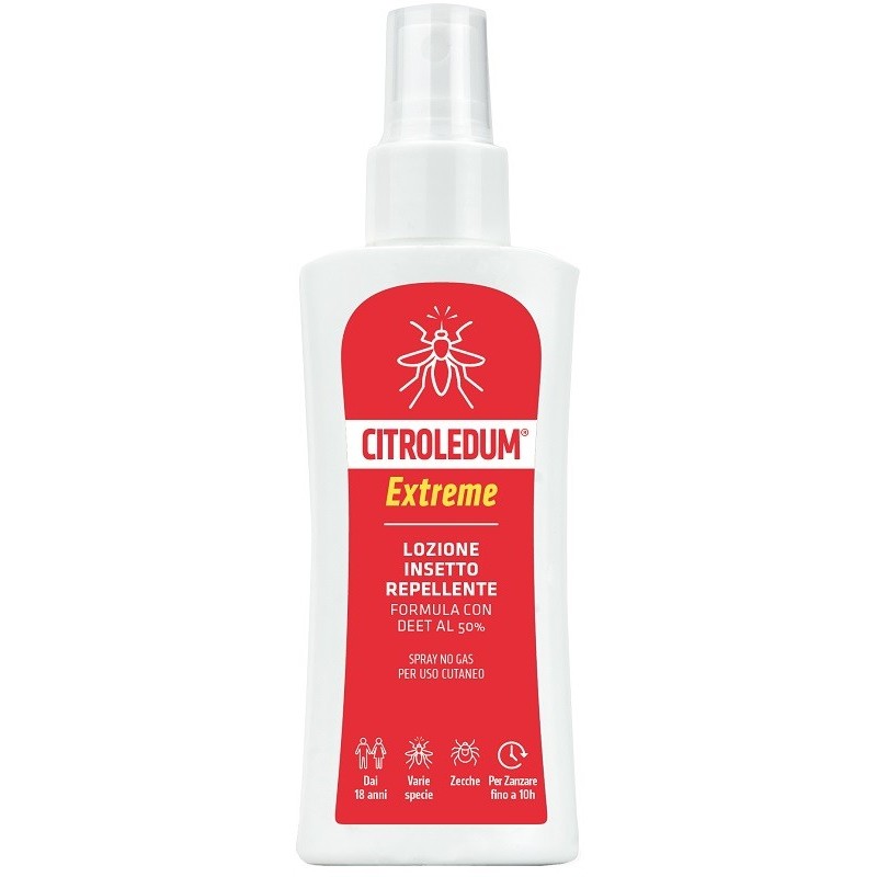 Citroledum lozione spray extreme deet 50% 100 ml Citroledum lozione spray extreme deet 50% 100 ml