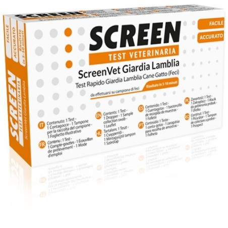 Screenvet test rapido veterinaria giardia lamblia feci canee gatto