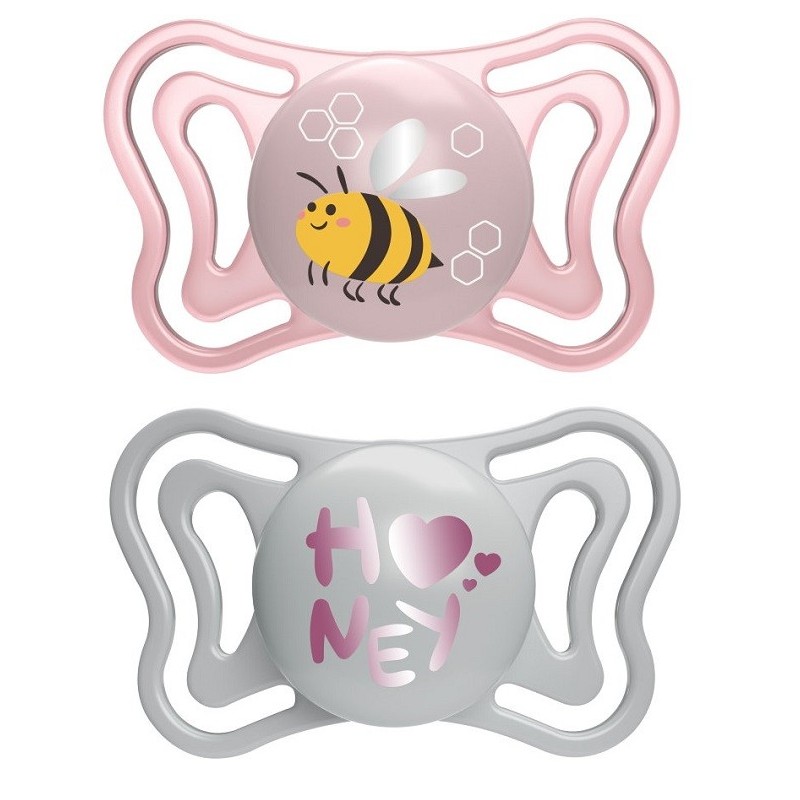 Chicco succhietto light rosa silicone 2-6m 2 pezzi Chicco succhietto light rosa silicone 2-6m 2 pezzi