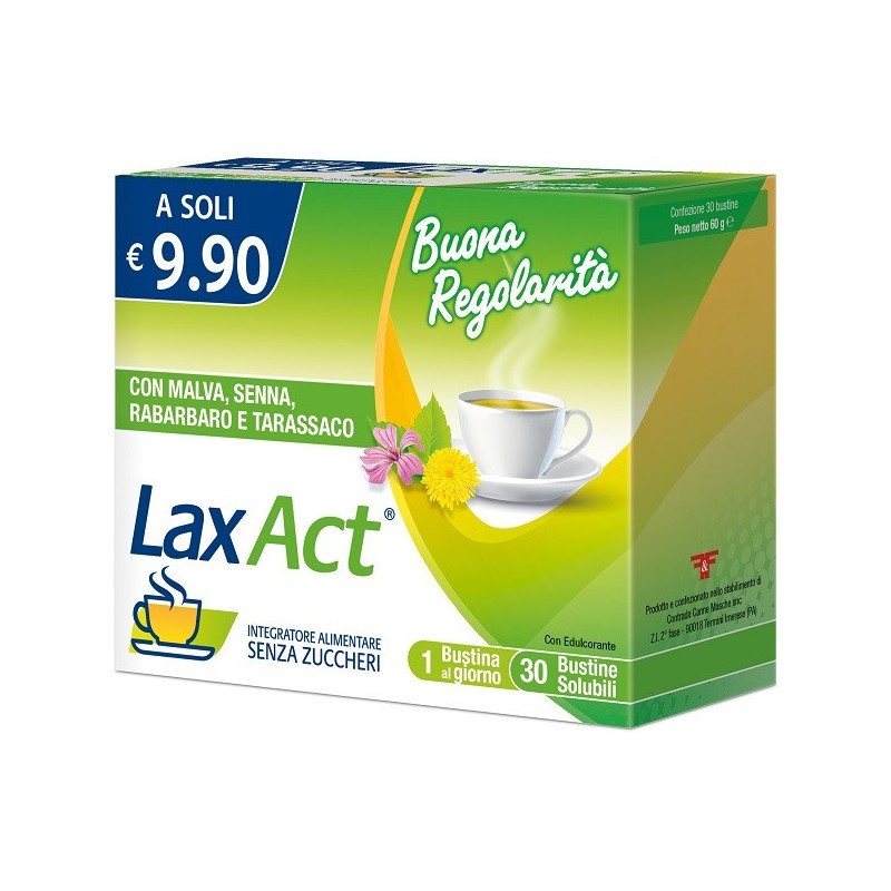 Lax act 30 bustine solubili senza zuccheri