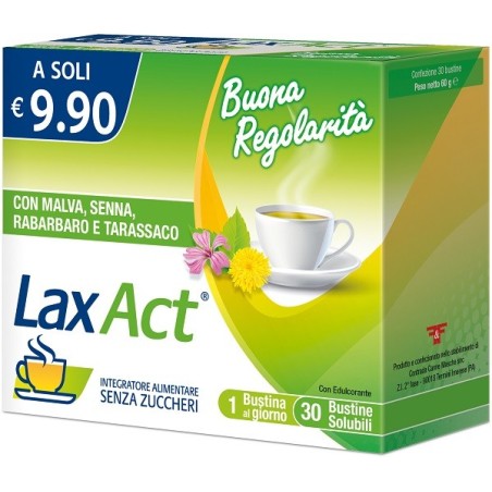 Lax act 30 bustine solubili senza zuccheri Lax act 30 bustine solubili senza zuccheri