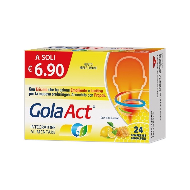 Gola act miele e limone 24 compresse orosolubili