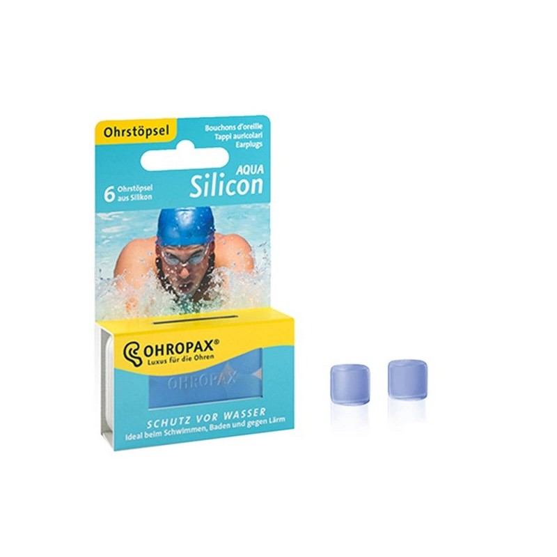 Tappo auricolare silicone aqua ohropax 6 pezzi Tappo auricolare silicone aqua ohropax 6 pezzi