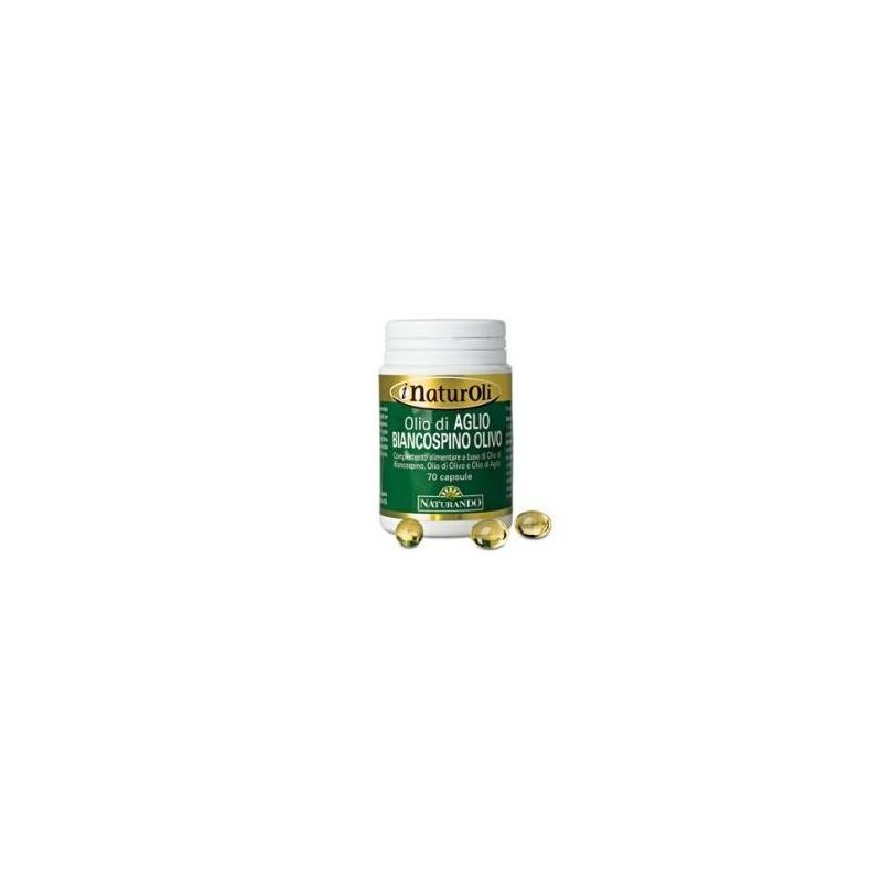 Naturoli olio di aglio biancospino olivo 70 perle Naturoli olio di aglio biancospino olivo 70 perle