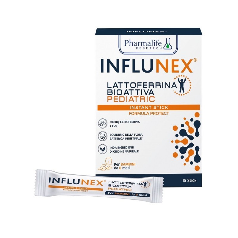 Influnex lattoferrina bioattiva pediatric 15 stick