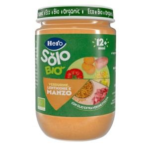 Hero solo omogeneizzato verdurine lenticchie manzo 100% bio190 g