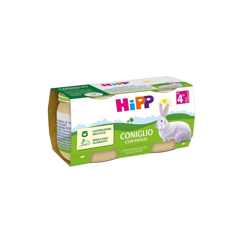 Hipp omogeneizzato coniglio con verdure 2 pezzi da 80 g