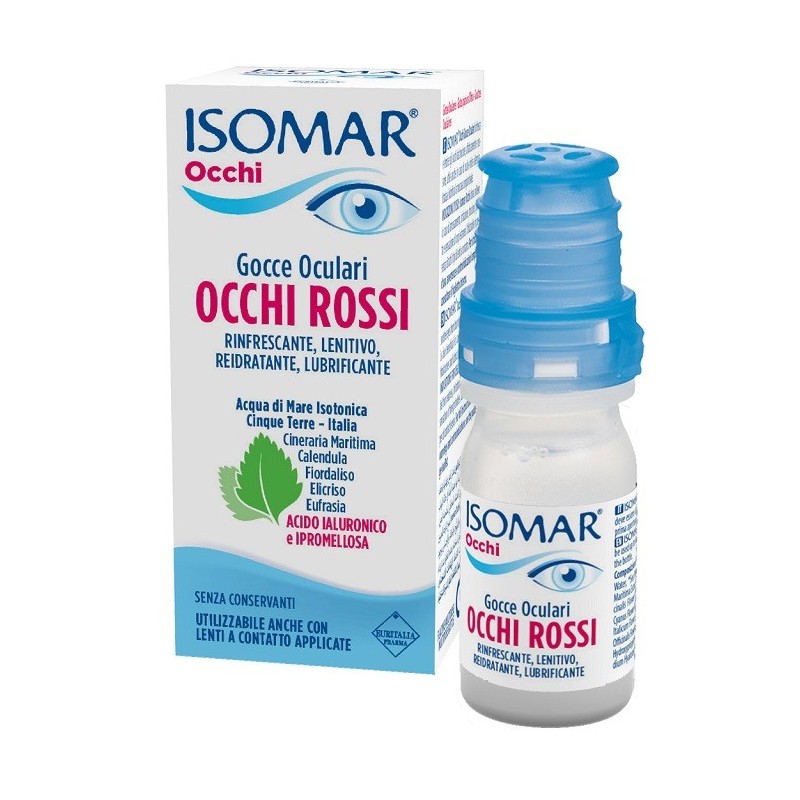 Isomar occhi rossi gocce oculari acido ialuronico 0,20% 10 ml