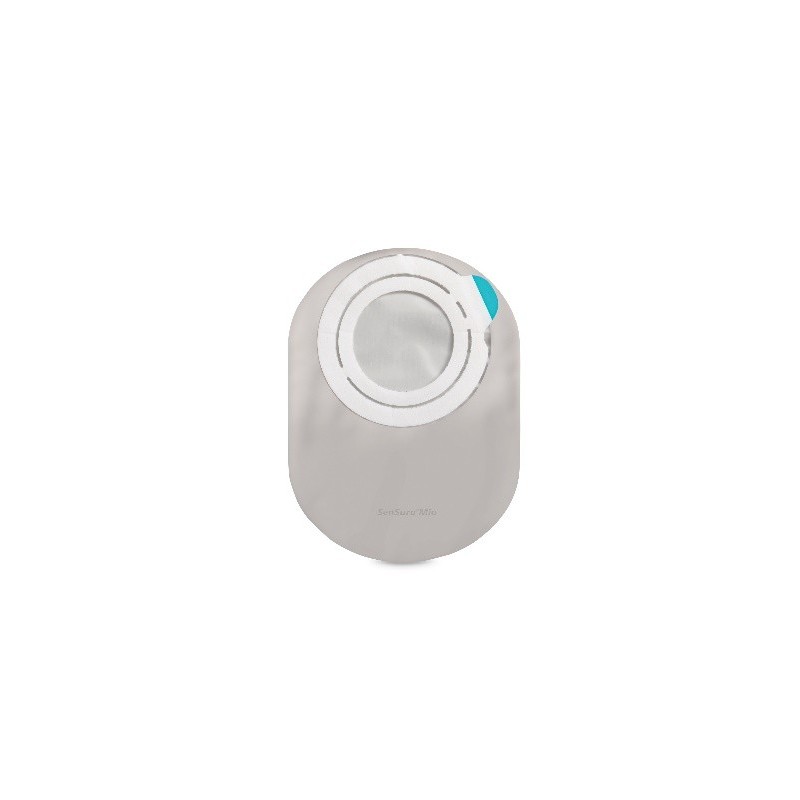 Sensura mio flex sistema 2 pezzi con aggancio adesivo saccacolostomia a fondo chiuso rivestita 70mm da 550 ml 30 pezzi