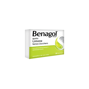 Benagol 24 pastiglie 0,6 mg + 1,2 mg limone senza zucchero