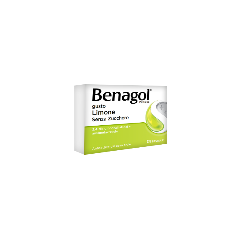 Benagol 24 pastiglie 0,6 mg + 1,2 mg limone senza zucchero