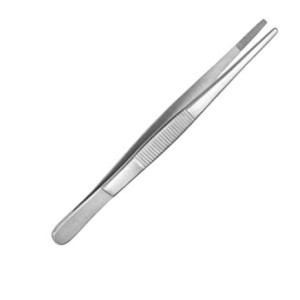 Pinza anatomica retta in acciaio per chirurgia 18 cm