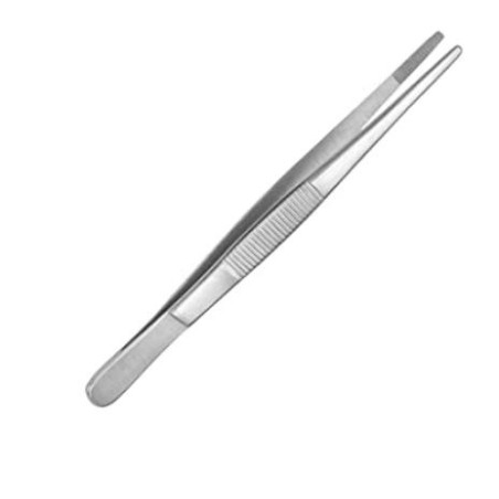 Pinza anatomica retta in acciaio per chirurgia 18 cm