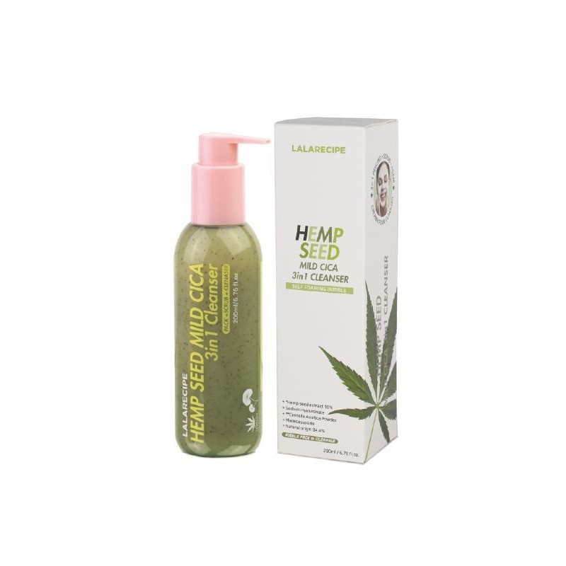Lalarecipe hemp seed mild cica 3in1 cleanser 200 ml Lalarecipe hemp seed mild cica 3in1 cleanser 200 ml