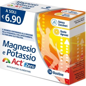 Magnesio e potassio act zero 14 bustine