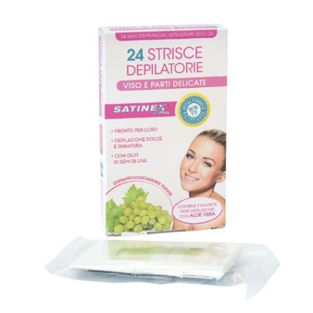 Satinex strisce depilatorie viso 24 pezzi Satinex strisce depilatorie viso 24 pezzi