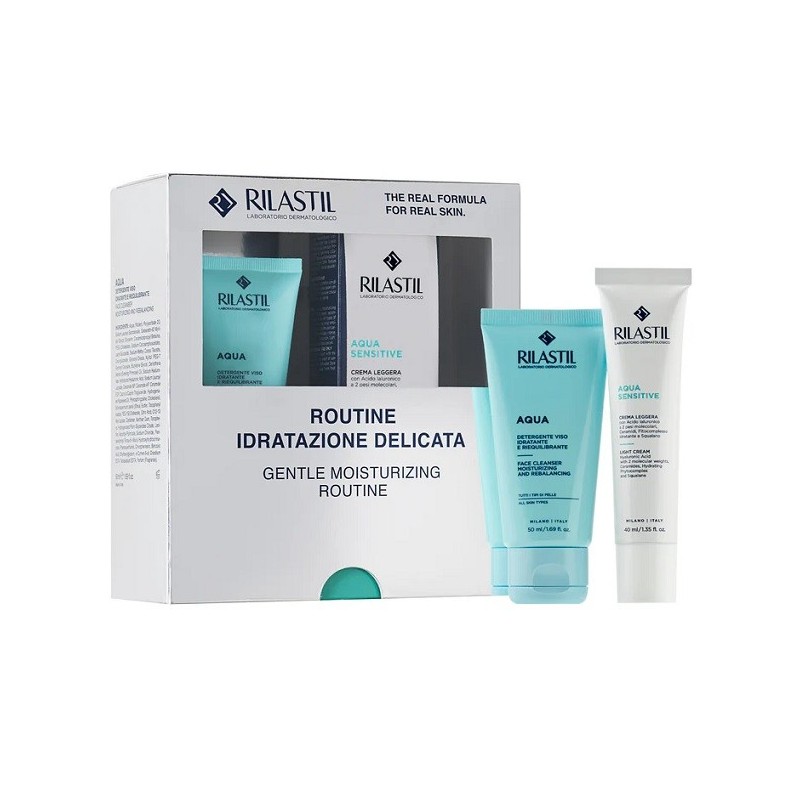 Rilastil cofanetto natale idratazione delicata 1 rilastil aqua detergente 50 ml + 1 rilastil aqua sensitive crema leggera 40 ml Rilastil cofanetto natale idratazione delicata 1 rilastil aqua detergente 50 ml + 1 rilastil aqua sensitive crema leggera 40 ml