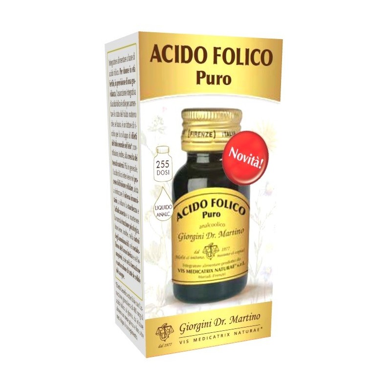 Acido folico puro liquido analcolico 30 ml