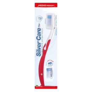Silvercare plus spazzolino medio + ricambio