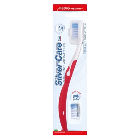 Silvercare plus spazzolino medio + ricambio