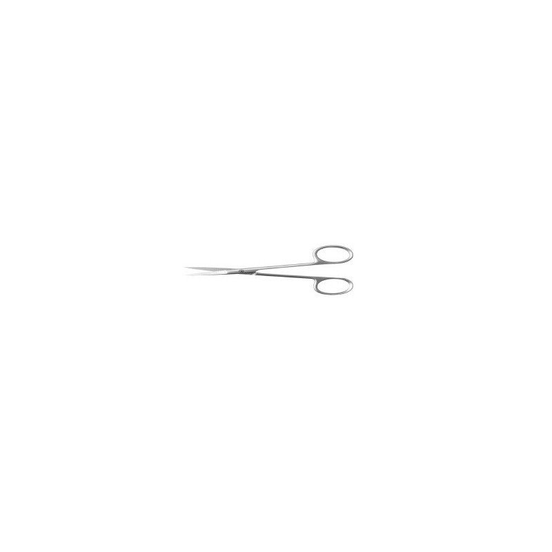 Forbice iris retta in acciaio per chirurgia 11,5cm monouso