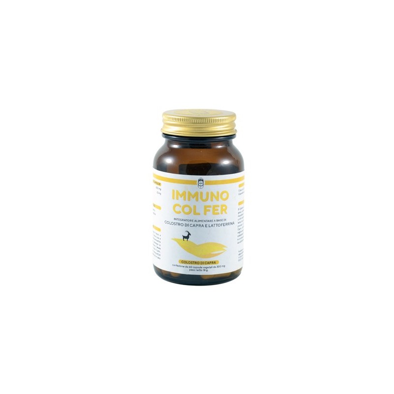 Immuno col fer colostro di capra 60 capsule vegetali Immuno col fer colostro di capra 60 capsule vegetali