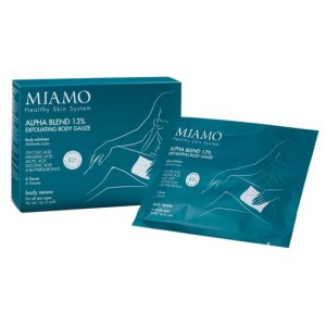 Miamo body renew alpha blend 13% exfoliating body gauze inbevute 6 buste
