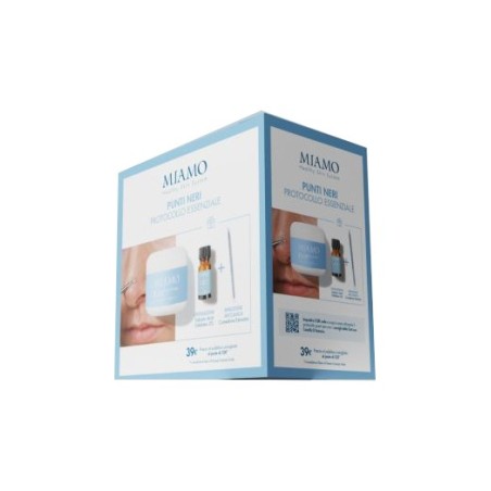 Miamo kit punti neri 1 cleansing purifying mask 60 ml + 1 salicidic acid exfoliator 10 ml + 1 blackhead tool