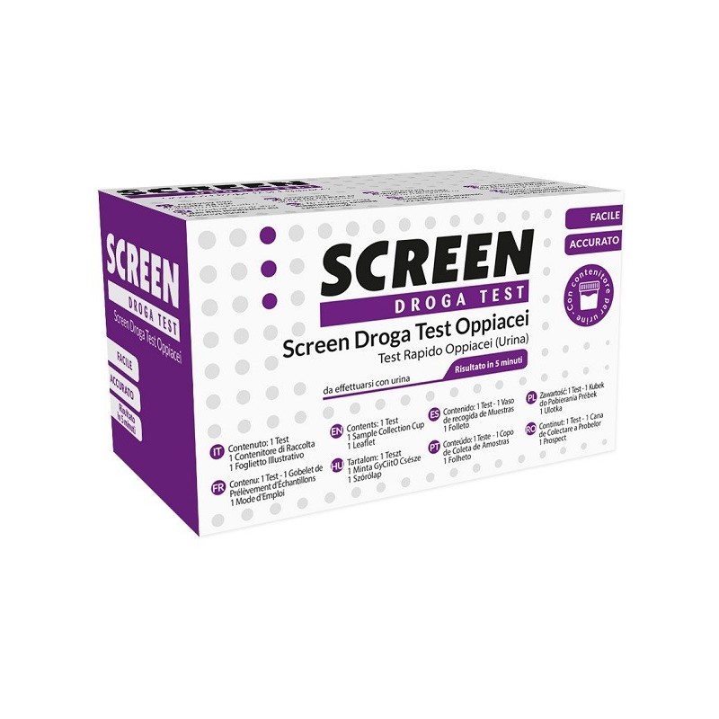 Screen droga test oppiacei test antidroga con contenitore urina
