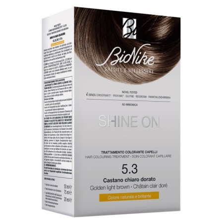 Shine on castano chiaro dorato 5,3 flacone 75 ml + tubo 50 ml Shine on castano chiaro dorato 5,3 flacone 75 ml + tubo 50 ml