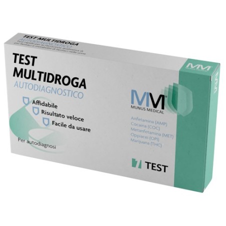 Munus med test multidroga autodiagnostico rilevazione qualitativa di piu' farmaci e metaboliti dei farmaci nell'urina umana Munus med test multidroga autodiagnostico rilevazione qualitativa di piu' farmaci e metaboliti dei farmaci nell'urina umana