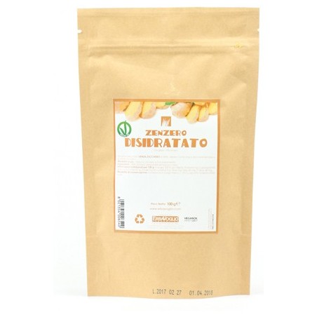 Zenzero disidratato 100 g a fette senza zucchero