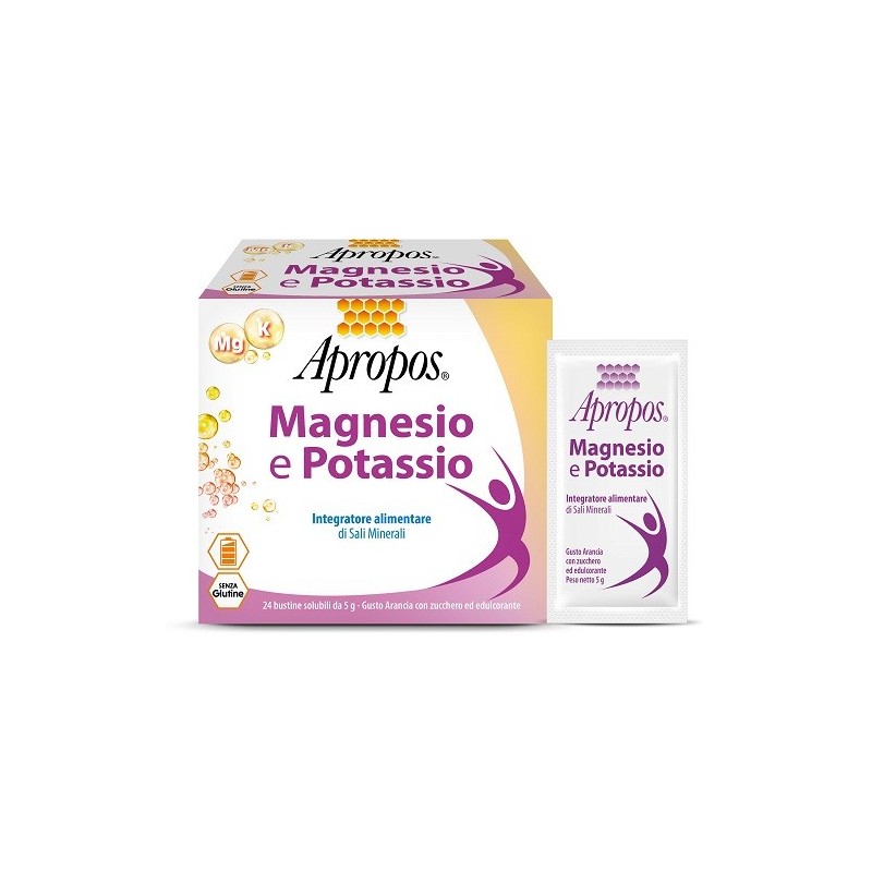 Apropos magnesio potassio 24 bustine da 5 g gusto arancia