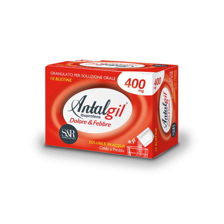 Antalgil dolore e febbre orale grat 10 bustine 400 mg Antalgil dolore e febbre orale grat 10 bustine 400 mg