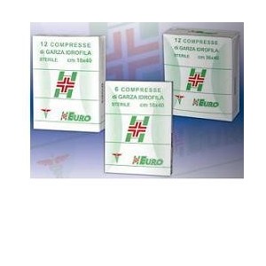 Garza compressa sterile curamed 12/8 18x40cm 12 pezzi