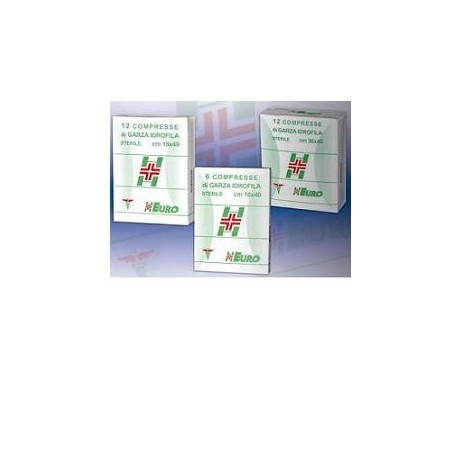 Garza compressa sterile curamed 12/8 18x40cm 12 pezzi