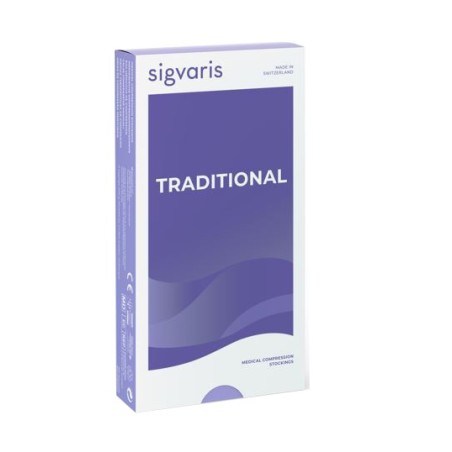Sigvaris 503 ccl2 calza coscia traditional lunga punta aperta beige l