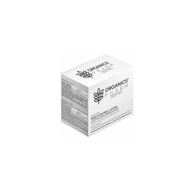 Organics pharm sebo control lotion neem, eucalyptus and alpaflor 6 fiale da 6 ml Organics pharm sebo control lotion neem, eucalyptus and alpaflor 6 fiale da 6 ml