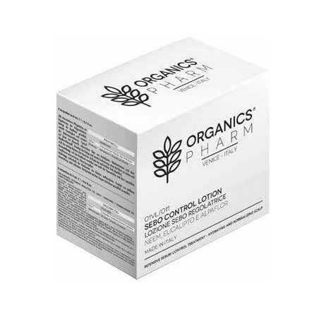 Organics pharm sebo control lotion neem, eucalyptus and alpaflor 6 fiale da 6 ml