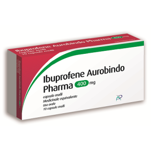 Ibuprofene aurobindo 10 capsule molli 400 mg